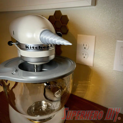 Spinning Unicorn Horn Attachment for KitchenAid Stand Mixer | SPINS when mixer runs! - Superhero DIY