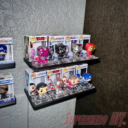 STACKABLE Floating Shelf for Bitty Pop Sets - Superhero DIY