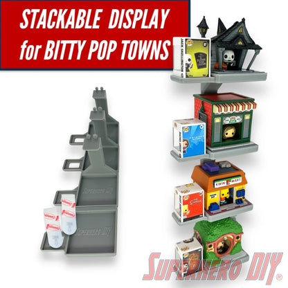 STACKABLE Floating Shelf for Bitty Pop Towns - Superhero DIY