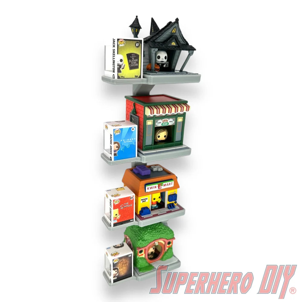 STACKABLE Floating Shelf for Bitty Pop Towns - Superhero DIY