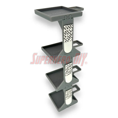 Stackable floating shelf for Bitty Pop Towns sets, designed to hold Funko figures and town box in a vertical wall-mounted display