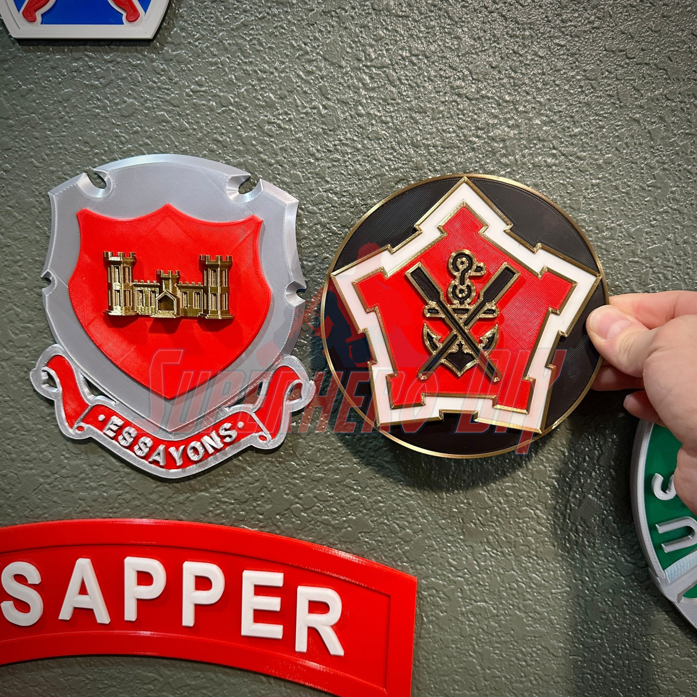 2nd Engineer Battalion Display Insignia | Multiple sizes - Superhero DIY for wall or shadowbox display
