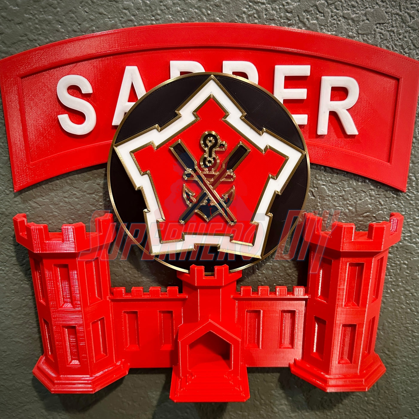 2nd Engineer Battalion Display Insignia | Multiple sizes - Superhero DIY for wall or shadowbox display