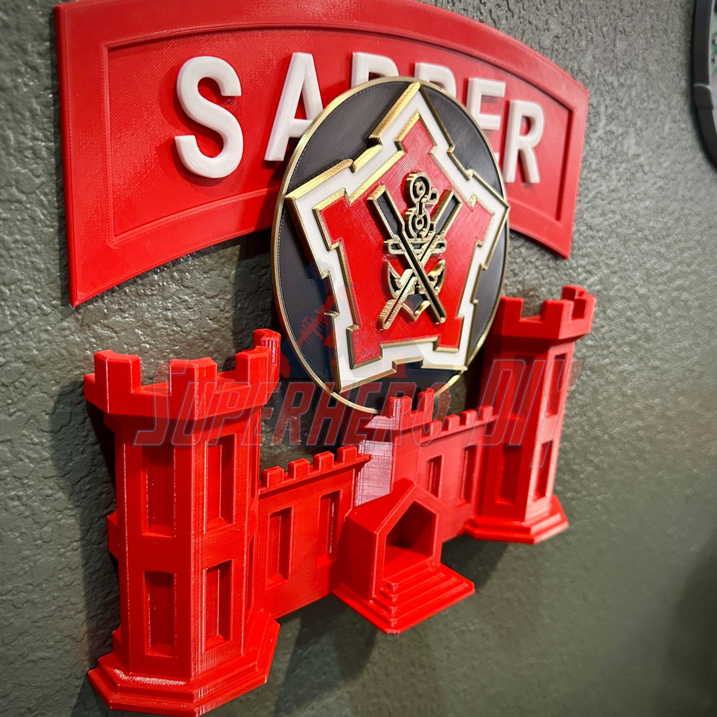 2nd Engineer Battalion Display Insignia | Multiple sizes - Superhero DIY for wall or shadowbox display