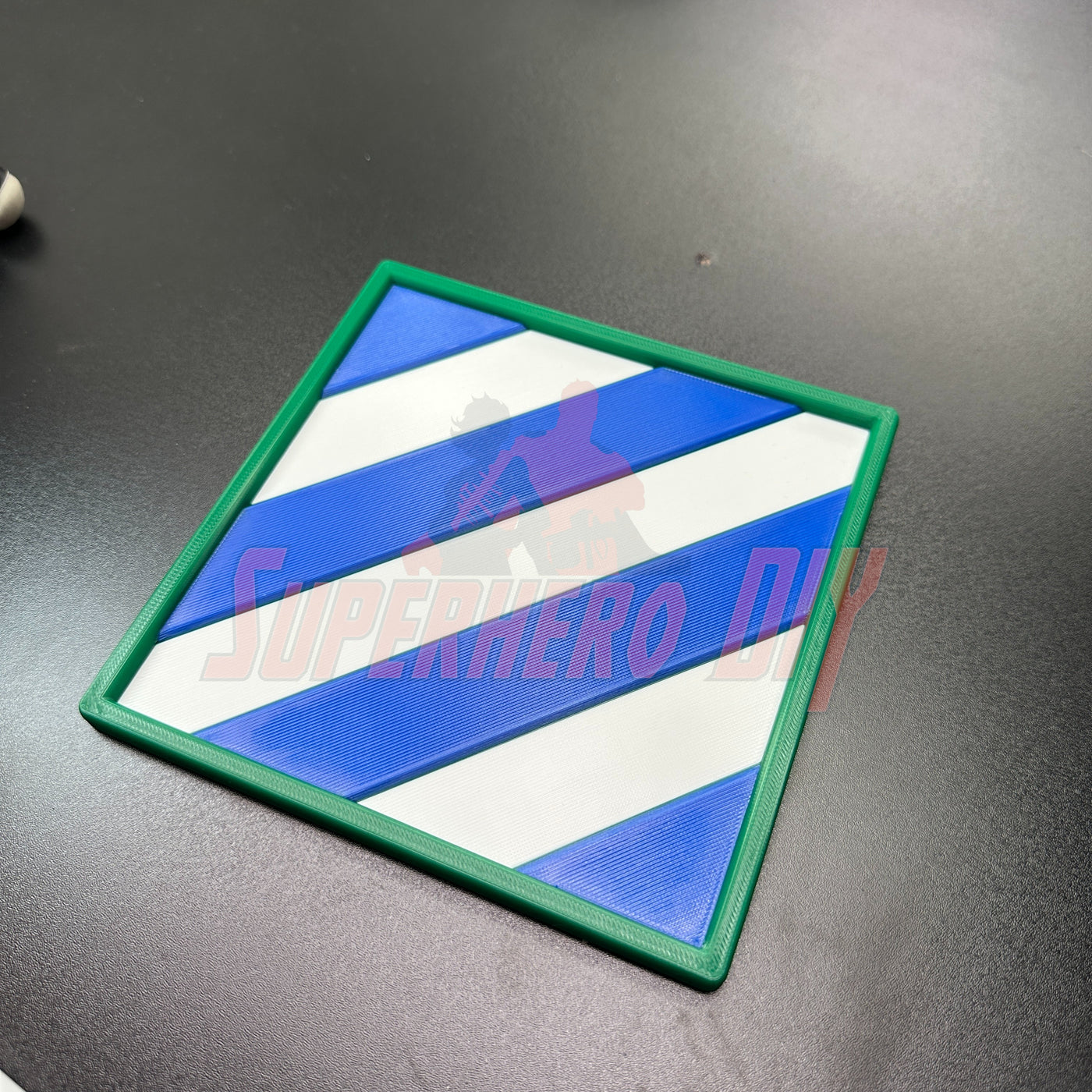 3rd Infantry Division display insignia featuring bold blue and white stripes, perfect for honoring military service, available in multiple sizes.