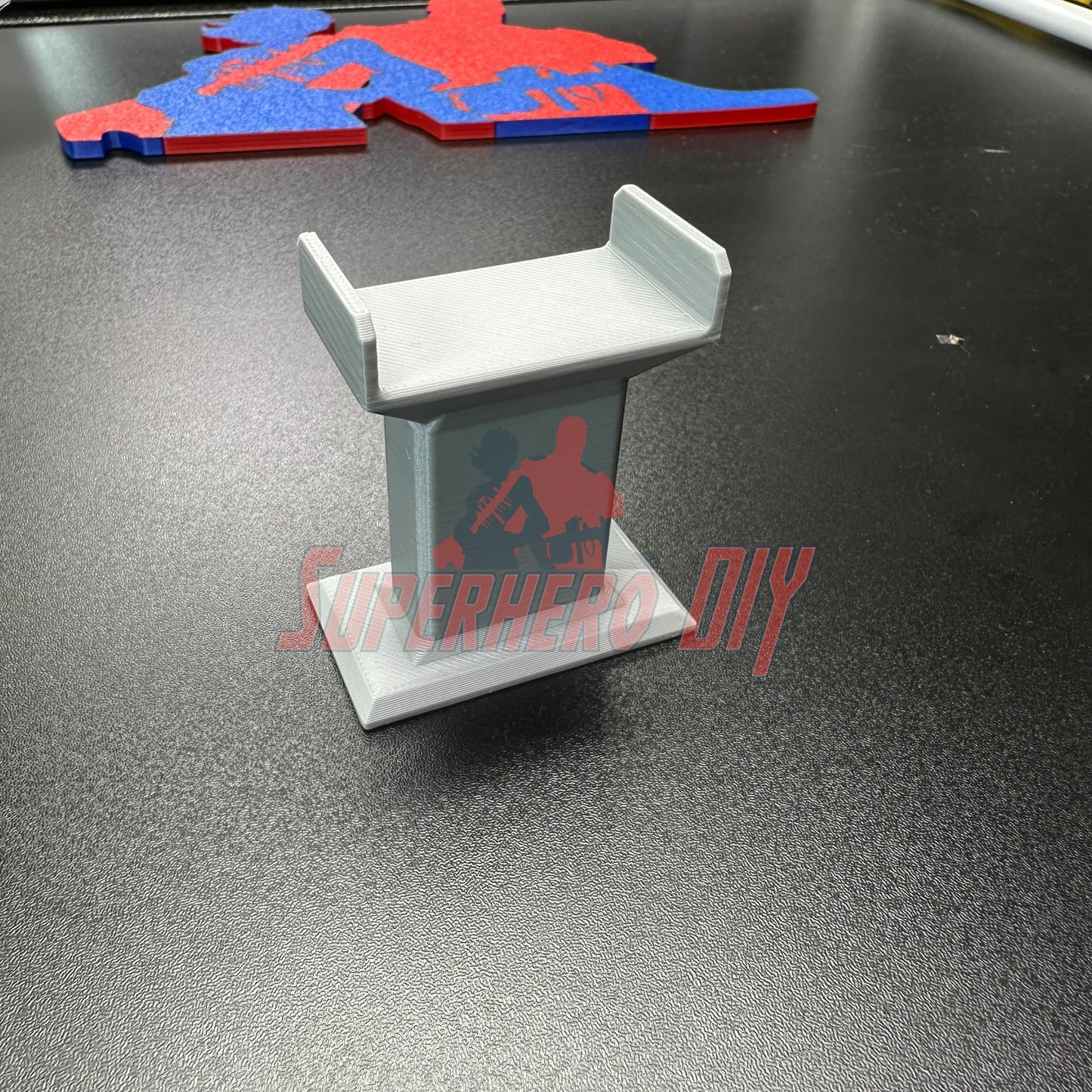 3D-printed toy train track support riser for BRIO, Imaginarium, Thomas wooden train sets; enhances bridges and multilevel tracks.