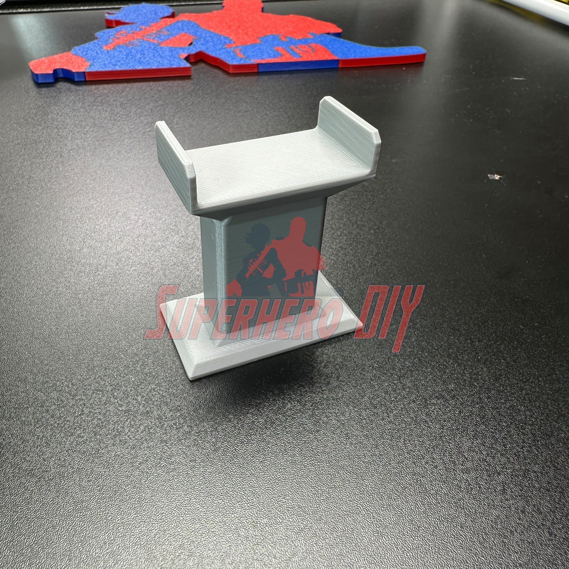 3D-printed toy train track support riser for BRIO, Imaginarium, Thomas wooden train sets; enhances bridges and multilevel tracks.