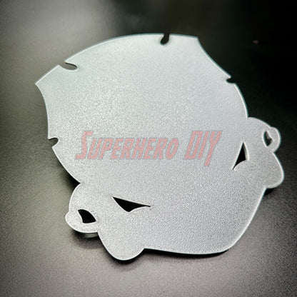 Back of the engineer regimental crest with a flat back for easy mounting with command strips or sticky velcro