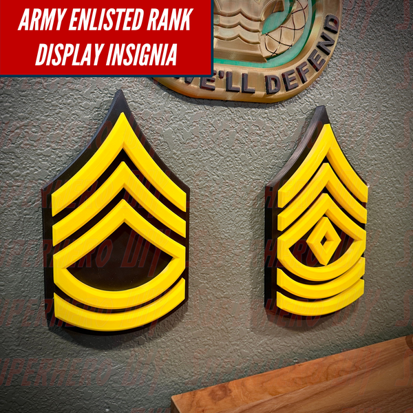 Army Enlisted Rank Insignia | Multiple sizes available