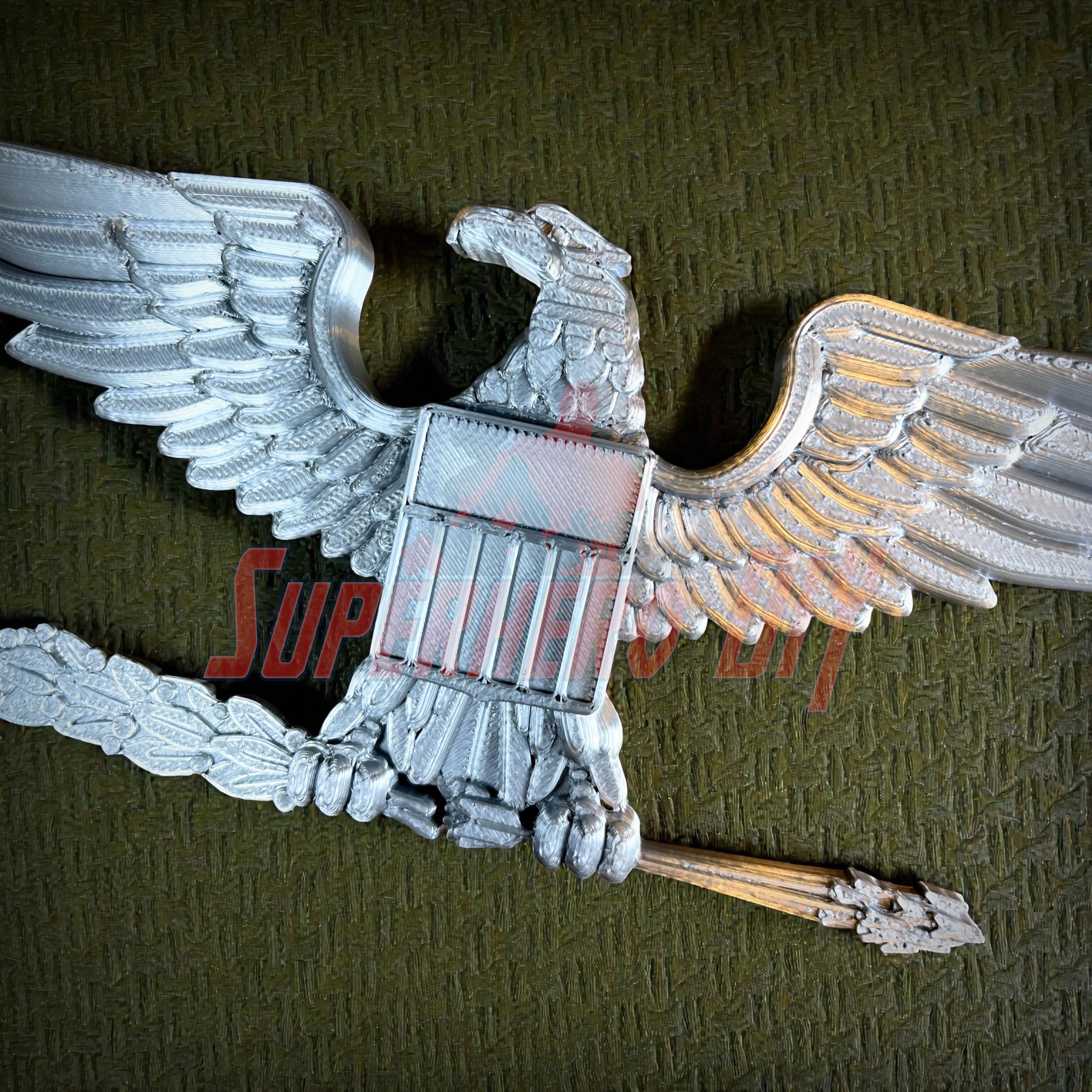 Colonel Captain rank insignia O-6 replica on a textured fabric, used for military uniforms and collectors.