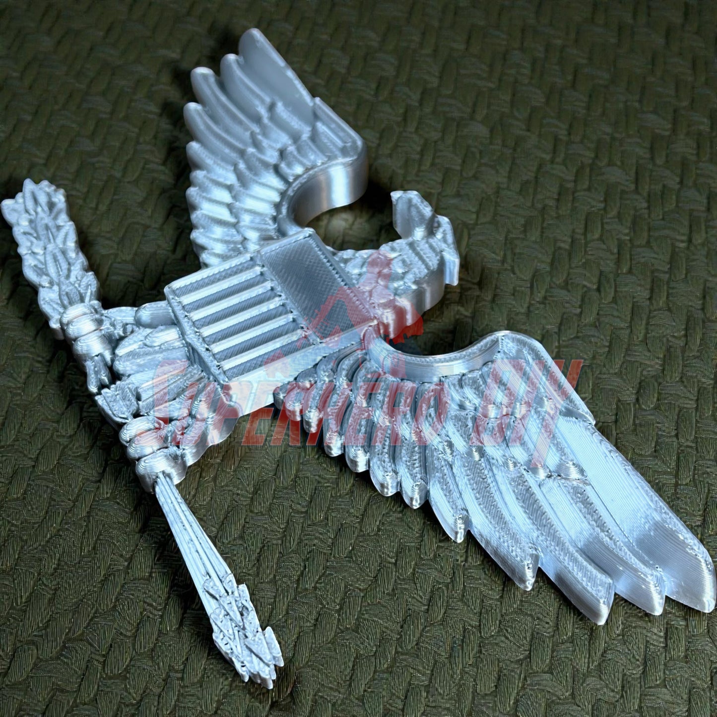 Colonel Captain rank insignia O-6 replica in silver on textured background, ideal for collectors and cosplay.