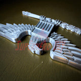 Colonel Captain rank insignia O-6 replica for military collectors and cosplayers, detailed design on wooden surface.