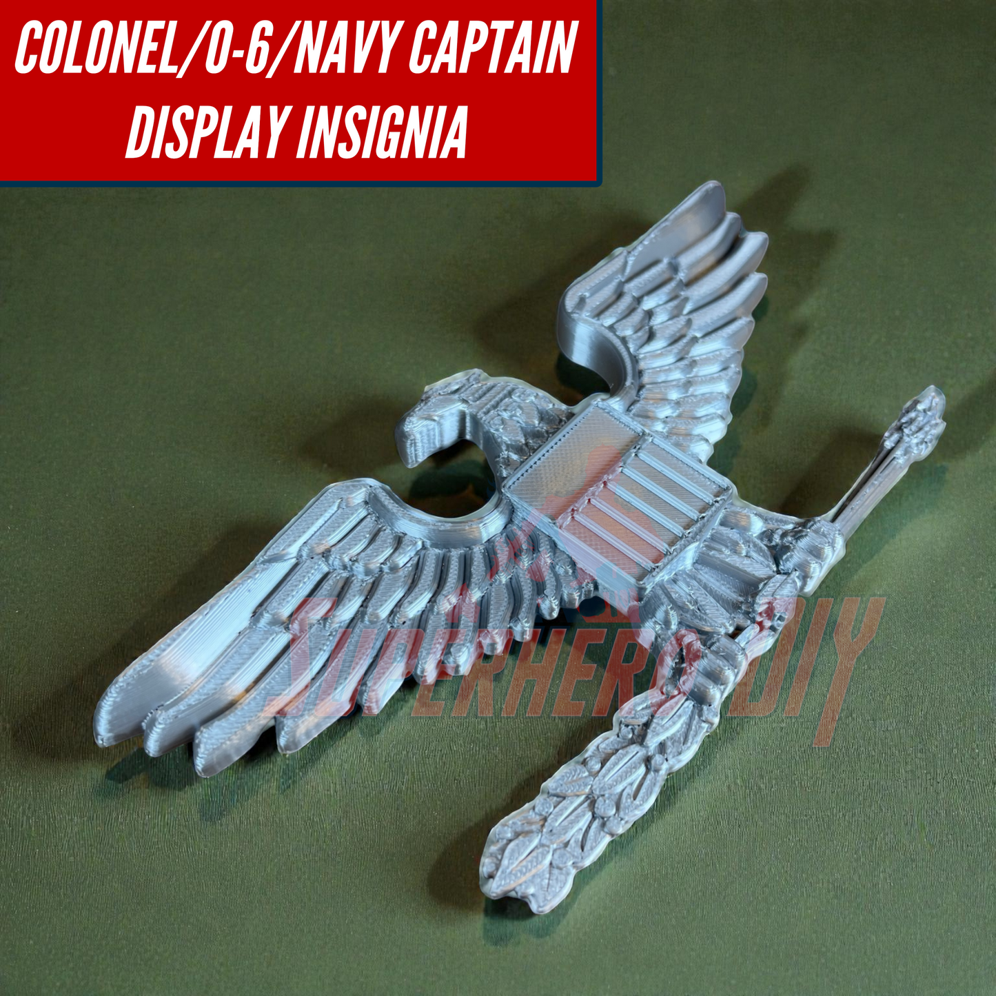 Colonel Captain rank insignia O-6 for U.S. military, perfect for collectors and cosplayers. Detailed replica with multiple sizes available.