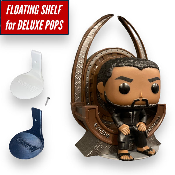 DELUXE size Floating Figure Shelves for POP! DELUXE Vinyl figures | Wall Stand Display Shelves for LARGE pops 6-inch or Deluxe