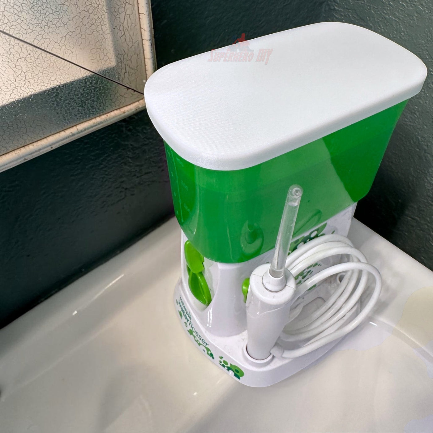 Lid for Waterpik Traveler Water Flosser WP-300 covering the water tank; keeps water clean and dust-free.