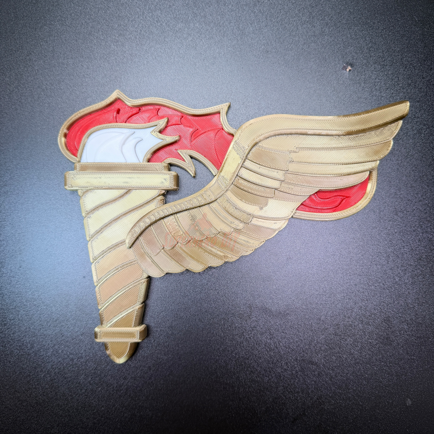 Army Pathfinder Badge display insignia with winged torch design in vibrant colors.