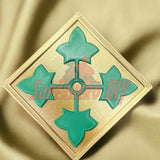 4th Infantry Division display insignia in 3D print on gold background