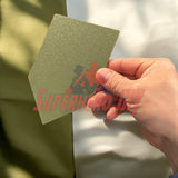 Person holding 1st Infantry Division display insignia patch for wall display or shadowbox