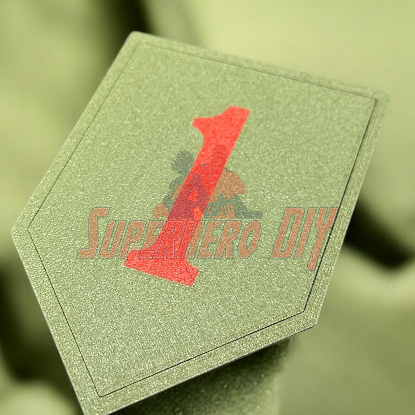 1st Infantry Division display insignia with Big Red One patch in multiple sizes