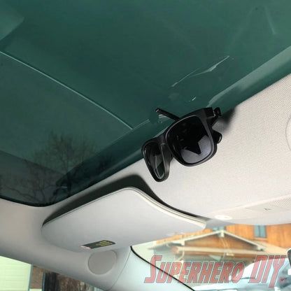 Tesla Model 3 Sunglasses Mount for Headliner - Fits Model Y too! - Superhero DIY