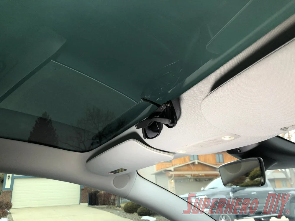 Tesla Model 3 Sunglasses Mount for Headliner - Fits Model Y too! - Superhero DIY