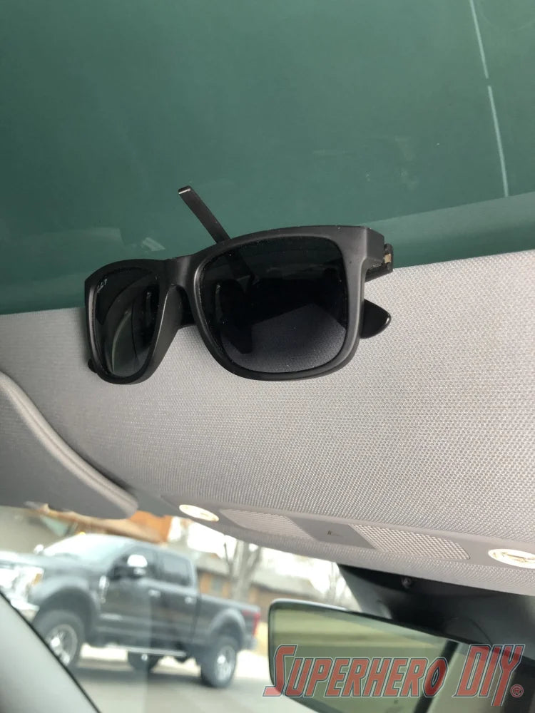Tesla Model 3 Sunglasses Mount for Headliner - Fits Model Y too! - Superhero DIY