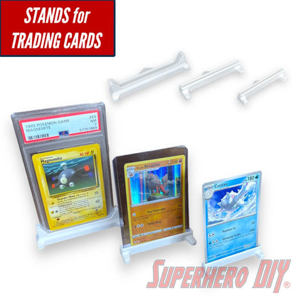 Check out the Trading Card Stands | Display your Trading Cards with ease, fits PSA graded, CGC graded or BGS slabs from Superhero DIY! The perfect solution for only $1.09