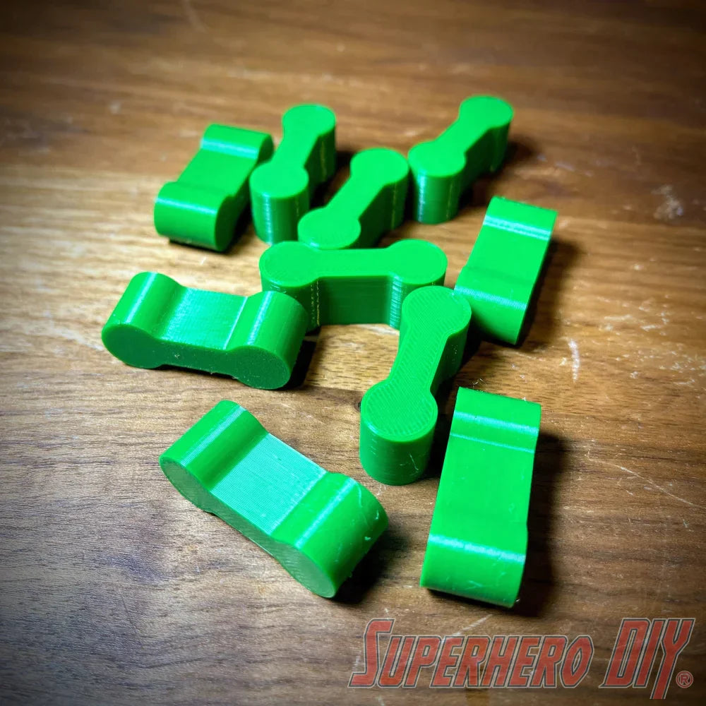 Train Track Connector Piece compatible with Brio or Thomas Wooden Train Track | 3D-printed enhancement for Wooden Train Set - Superhero DIY