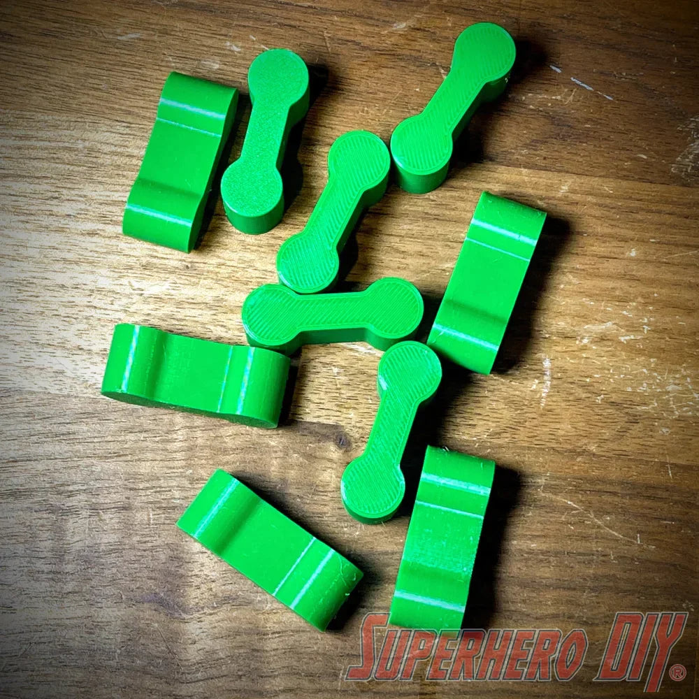 Train Track Connector Piece compatible with Brio or Thomas Wooden Train Track | 3D-printed enhancement for Wooden Train Set - Superhero DIY