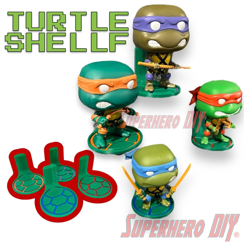 Turtle Shellf - Display Shelf for Ninja Turtles Funko Pops & Collectibles - Superhero DIY