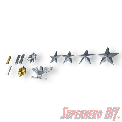 Check out the US Military Officer Rank Insignia | Perfectly detailed and authentic officer rank - multiple sizes! from Superhero DIY! The perfect solution for only $1.99