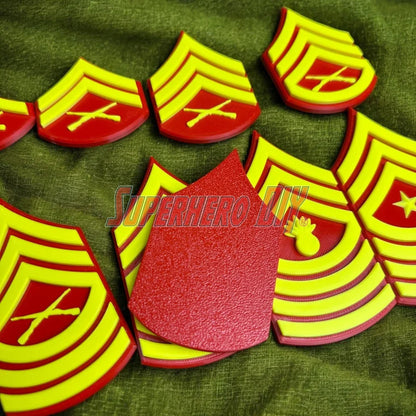 🦅 USMC Enlisted Rank Insignia Display | Multiple Sizes | Marine Corps Rank Military