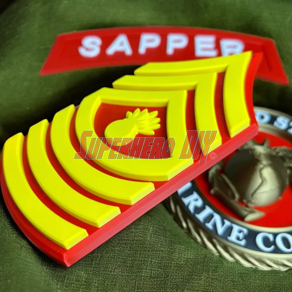 🦅 USMC Enlisted Rank Insignia Display | Multiple Sizes | Marine Corps Rank Military