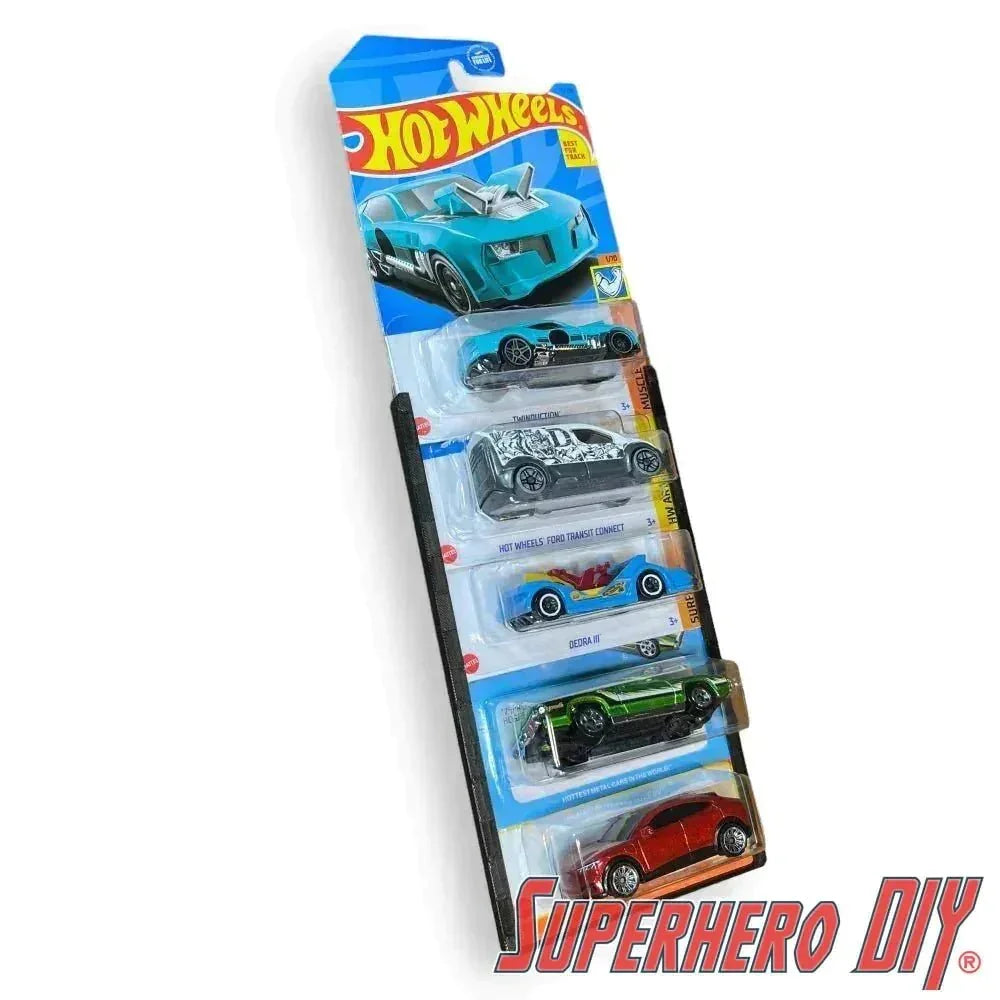 Wall Display Sleeve for 1:64 Scale Vehicles | Display up to 5 Hot Wheels or Matchbox cars with style - Superhero DIY