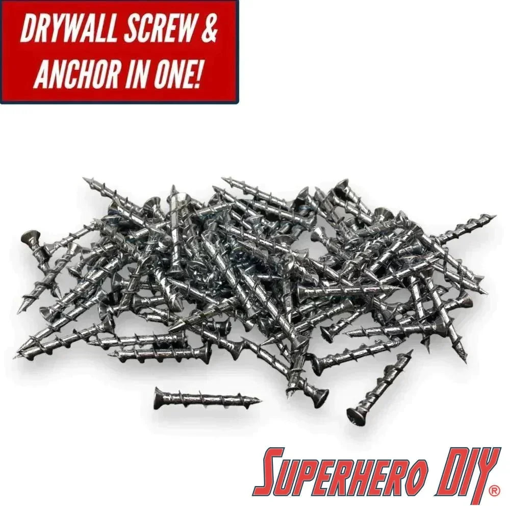 Wall Dog Drywall Screw | Securely mount collectibles with a smaller hole! - SuperheroDIY