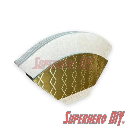 Wall Mount Filter Holder for Pour Over Coffee Filters | Inside Shelf Filter Storage for Paper Coffee Filters | Command strip included - Superhero DIY