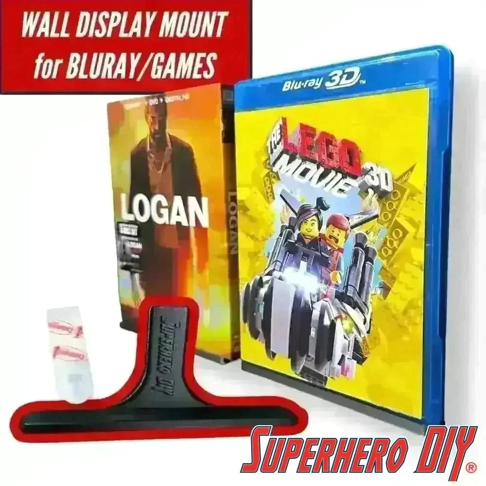 Check out the Wall Mount for Bluray or Game Cases | Floating Shelf for Video Games or Movies | Includes Command strip from Superhero DIY! The perfect solution for only $2.39