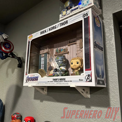 Check out the Support Brackets for Funko Pop! Moments Deluxe | Pair for wall-mounting comes with screws from Superhero DIY! The perfect solution for only $12.99
