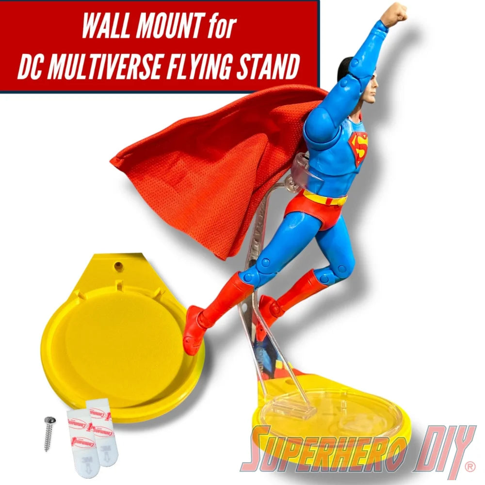 Wall Mount for McFarlane DC Multiverse Flight Stands – Securely Display Your Flying Figures - Superhero DIY