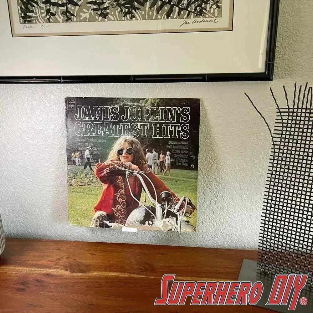 Wall Mount Record Holder | Vinyl Record Holder with 3M command strip | Vinyl Record Storage 3D-printed in color of choice! - Superhero DIY