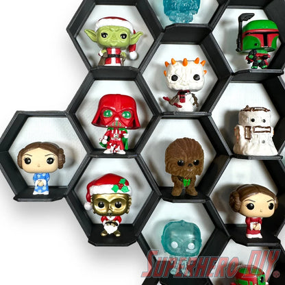 Check out the XL HONEY ADVENT- Honeycomb Wall Display for Funko Advent Calendar | Made for displaying LARGE Pocket Pops from Superhero DIY! The perfect solution for only $49.99