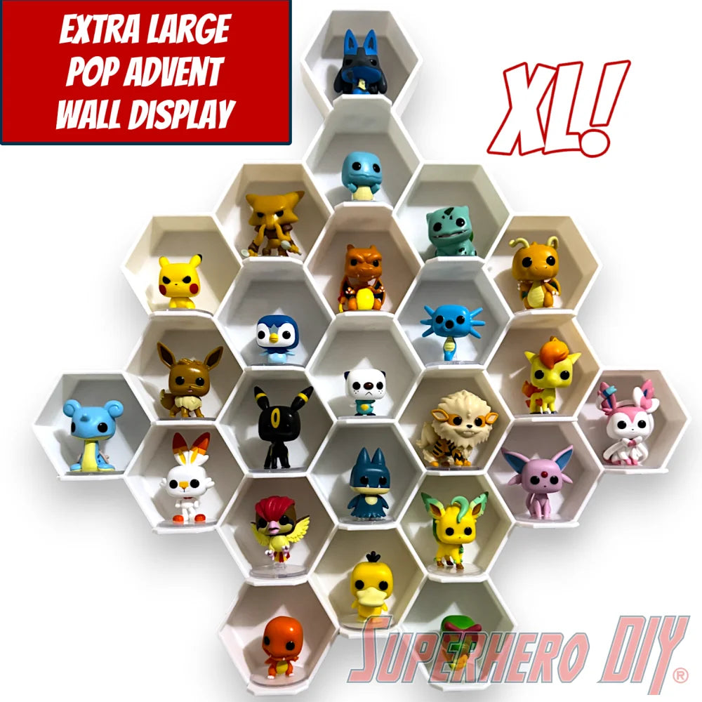 XL Honeycomb Wall Display for Funko Advent Calendar | Made for displaying LARGE Pocket Pops