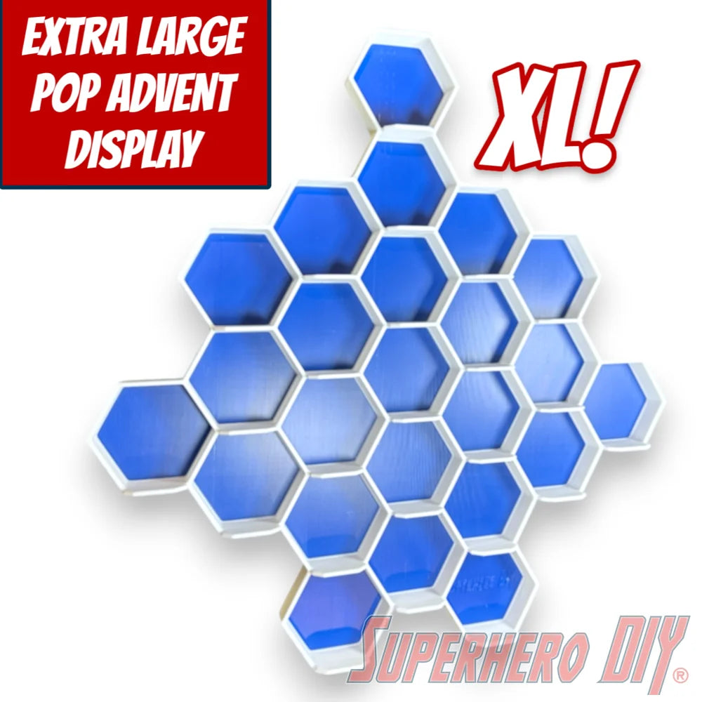 Check out the XL HONEY ADVENT- Honeycomb Wall Display for Funko Advent Calendar | Made for displaying LARGE Pocket Pops from Superhero DIY! The perfect solution for only $49.99