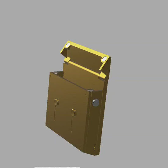 A 3D model of a utility belt pouch, great for the utility belt from Batman Begins/The Dark Knight. 3D-printable STL file for 3D-printing.