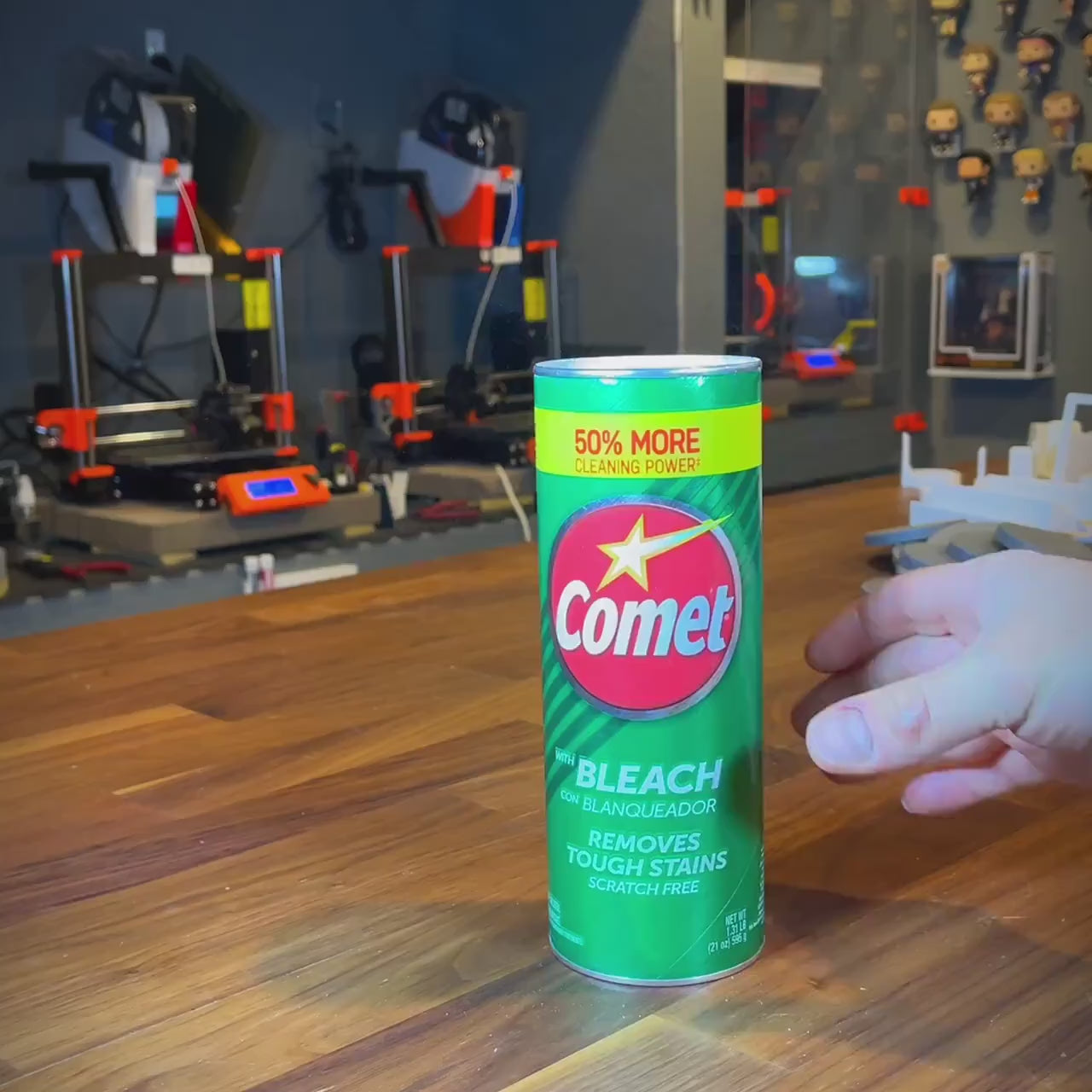 REUSABLE Comet Cleanser Lid | Fits snugly on powder cleanser can | Cover for Comet cans | Hard plastic or flexible options